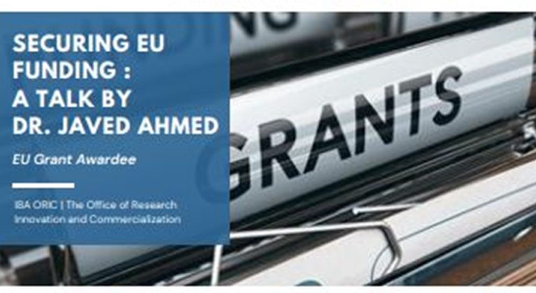A talk by Prof. Javed Ahmed entitled Securing EU Funding