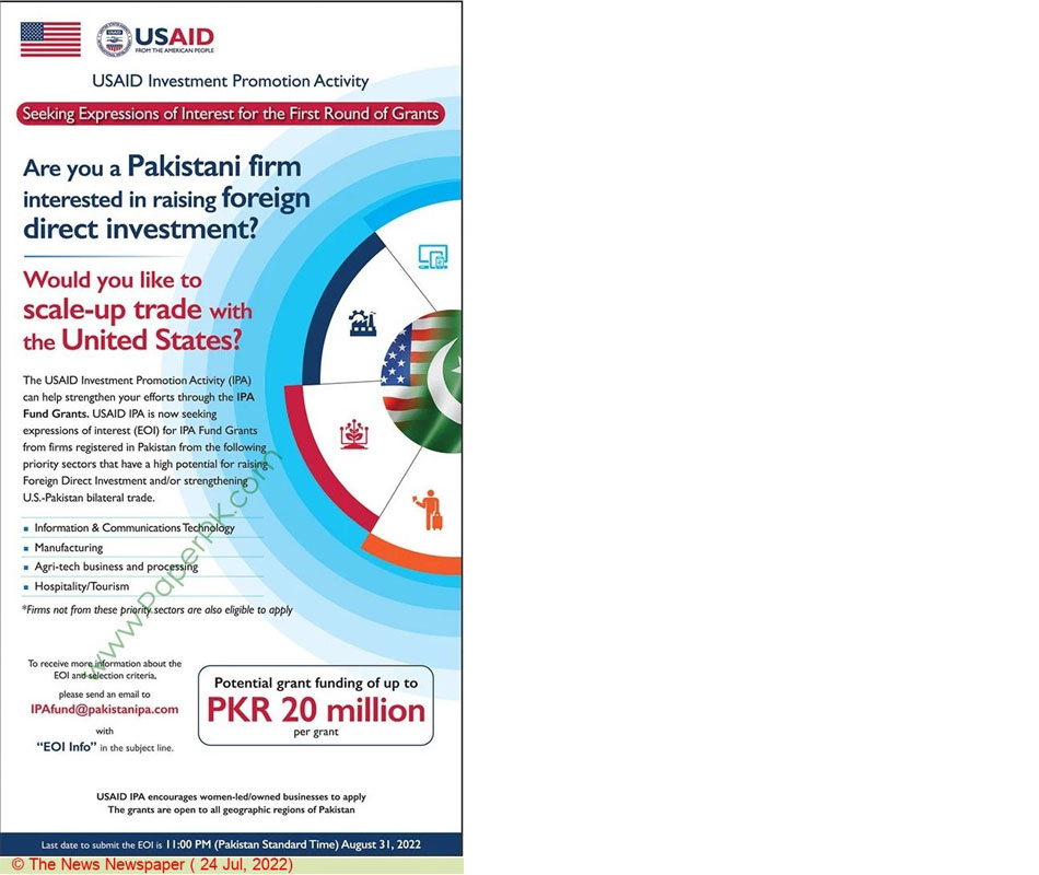USAID Investment Promotion Activity Fund Grants