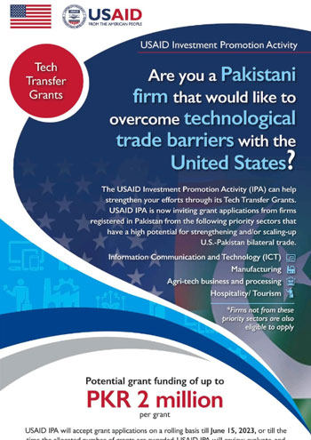 USAID Investment Promotion Activity (IPA) - Technology Transfer Grants